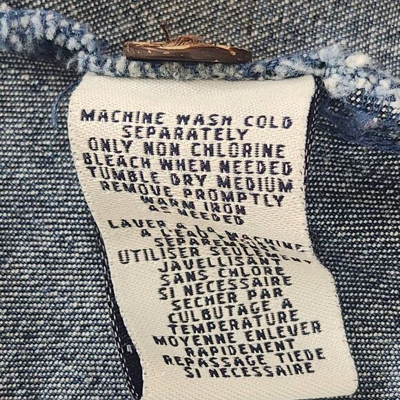 Caribbean Joe Denim Jacket Size Medium Denim Blazer - Picture 9 of 10